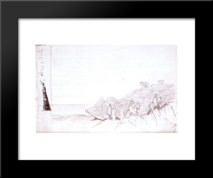 Magi Procession 20x24 Black Modern Wood Framed Art Print Poster by Roerich, Nicholas