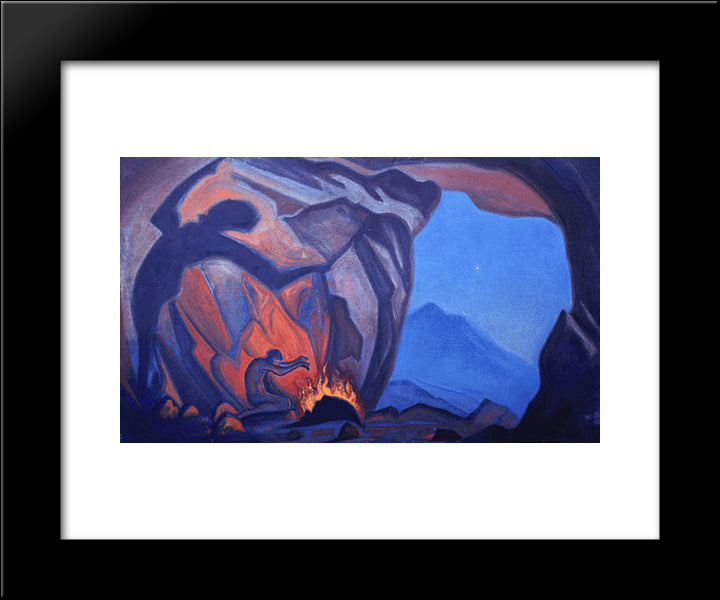 Magician 20x24 Black Modern Wood Framed Art Print Poster by Roerich, Nicholas