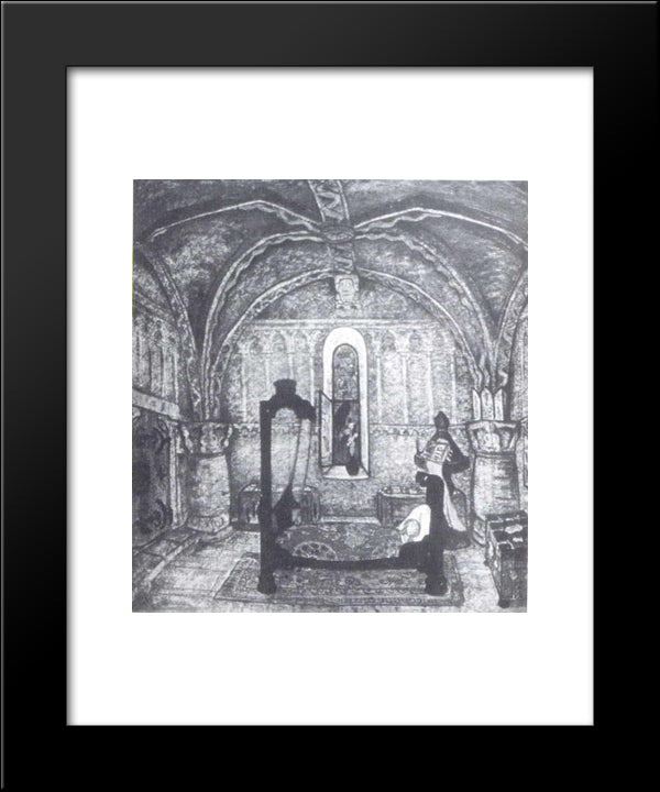 Maleine'S Room 20x24 Black Modern Wood Framed Art Print Poster by Roerich, Nicholas