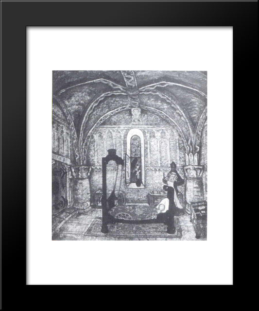 Maleine'S Room 20x24 Black Modern Wood Framed Art Print Poster by Roerich, Nicholas