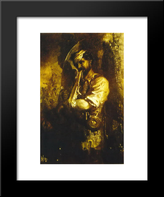 Man From Pskov 20x24 Black Modern Wood Framed Art Print Poster by Roerich, Nicholas