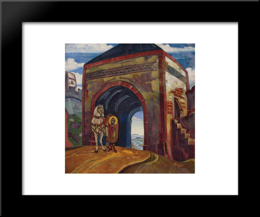 Martyr Mercurius Of Smolensk 20x24 Black Modern Wood Framed Art Print Poster by Roerich, Nicholas