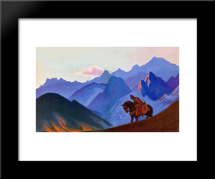 Marvelous Miracle (To The Feat) 20x24 Black Modern Wood Framed Art Print Poster by Roerich, Nicholas