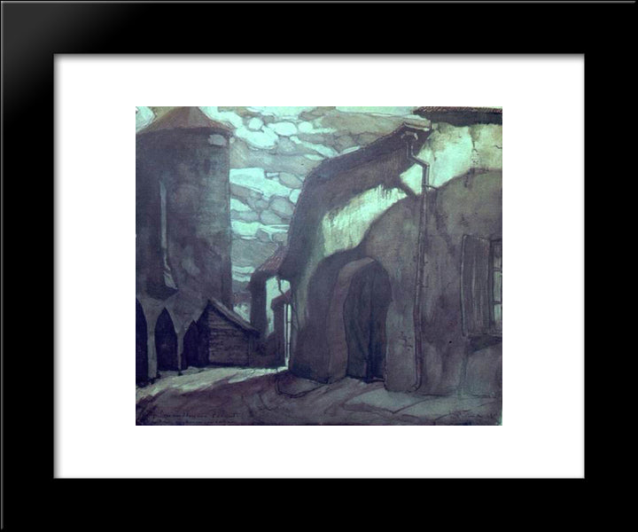 Medieval Revel 20x24 Black Modern Wood Framed Art Print Poster by Roerich, Nicholas