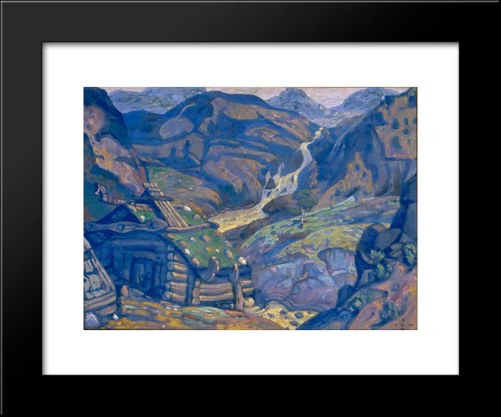 Mill In The Mountains 20x24 Black Modern Wood Framed Art Print Poster by Roerich, Nicholas