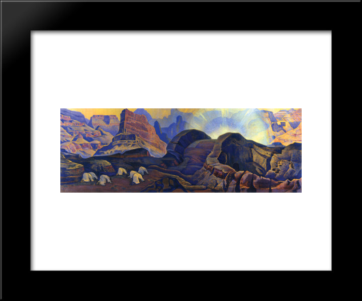 Miracle 20x24 Black Modern Wood Framed Art Print Poster by Roerich, Nicholas