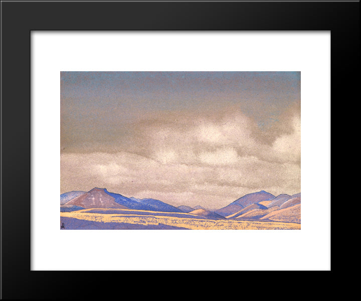 Mongolia. Chakhar Hills. 20x24 Black Modern Wood Framed Art Print Poster by Roerich, Nicholas