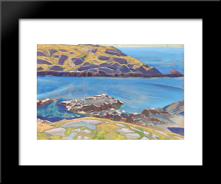 Monhegan (Dreaminess) 20x24 Black Modern Wood Framed Art Print Poster by Roerich, Nicholas