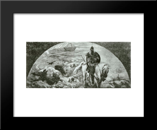 Morning Of Kiev Bogatyrs 20x24 Black Modern Wood Framed Art Print Poster by Roerich, Nicholas