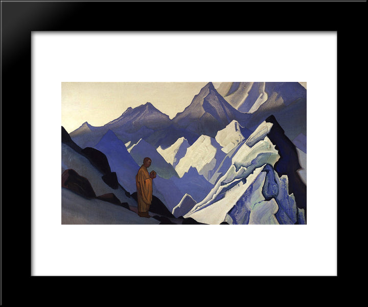 Morning Prayer 20x24 Black Modern Wood Framed Art Print Poster by Roerich, Nicholas