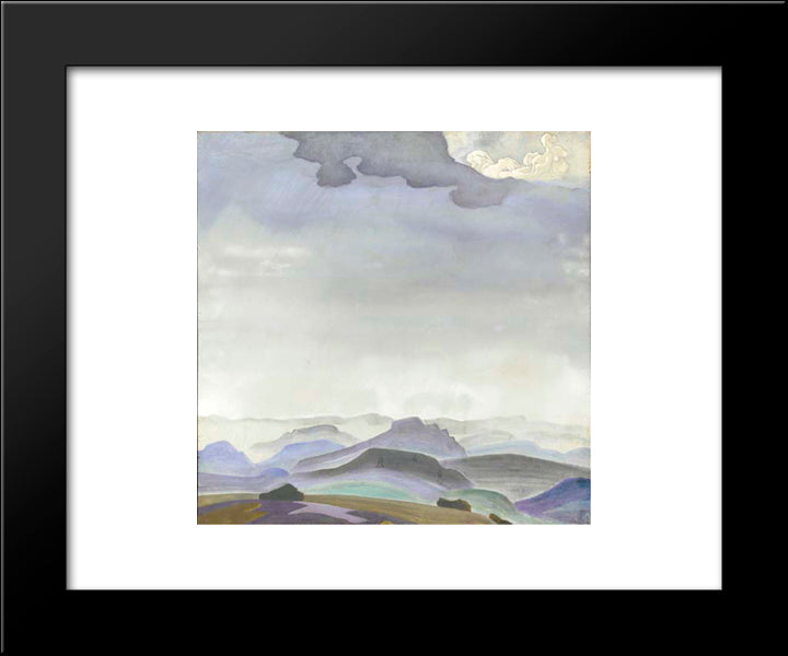 Morning Rider 20x24 Black Modern Wood Framed Art Print Poster by Roerich, Nicholas