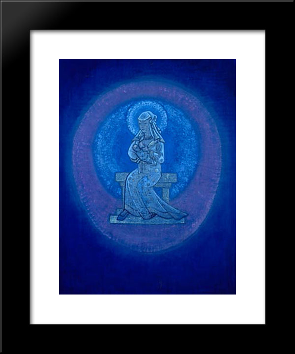 Mother Of Turfan 20x24 Black Modern Wood Framed Art Print Poster by Roerich, Nicholas