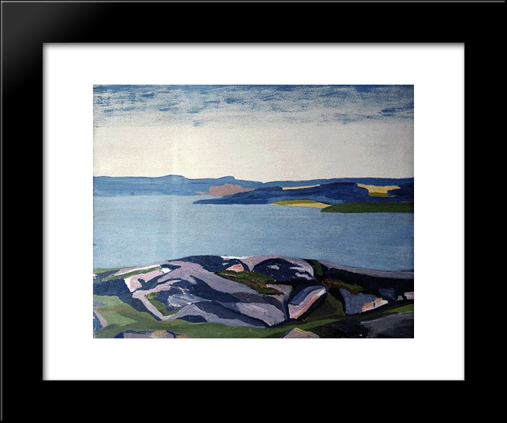 Mountain Lake 20x24 Black Modern Wood Framed Art Print Poster by Roerich, Nicholas