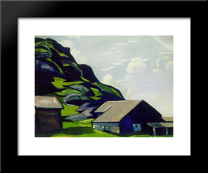 Mountain Luton 20x24 Black Modern Wood Framed Art Print Poster by Roerich, Nicholas