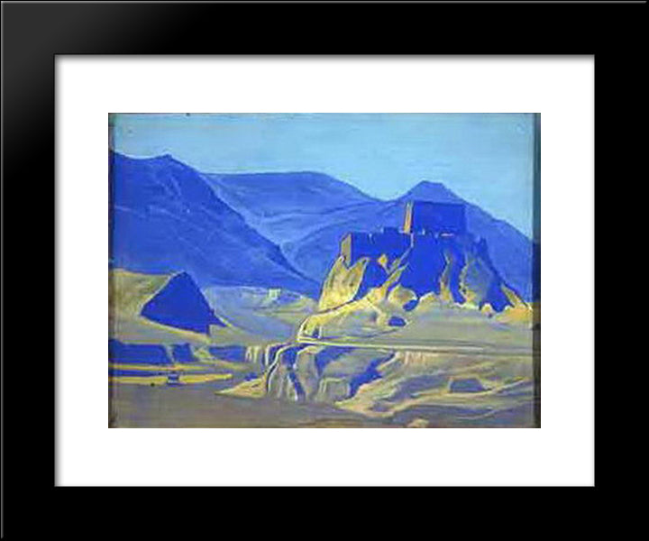 Mountany Landscape 20x24 Black Modern Wood Framed Art Print Poster by Roerich, Nicholas