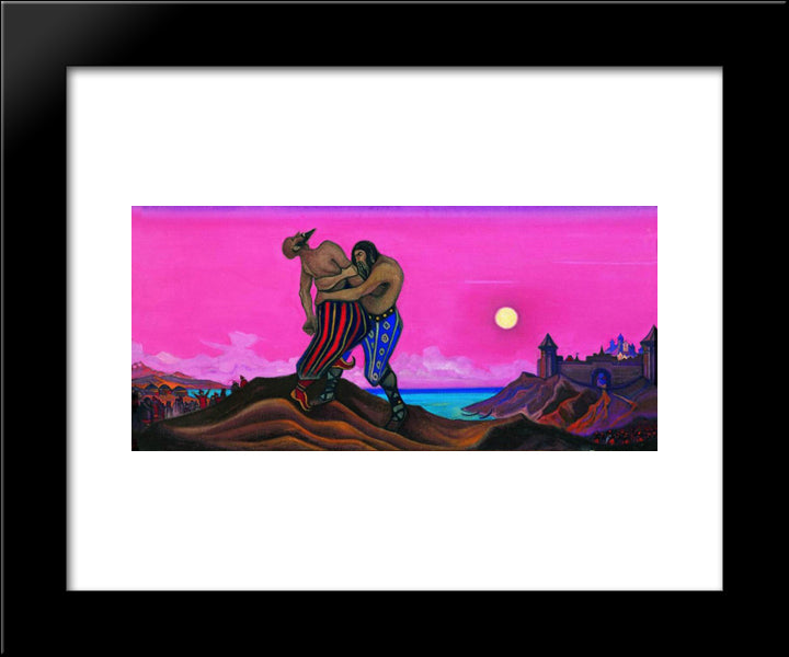 Mstislav'S Duel With Rededia 20x24 Black Modern Wood Framed Art Print Poster by Roerich, Nicholas