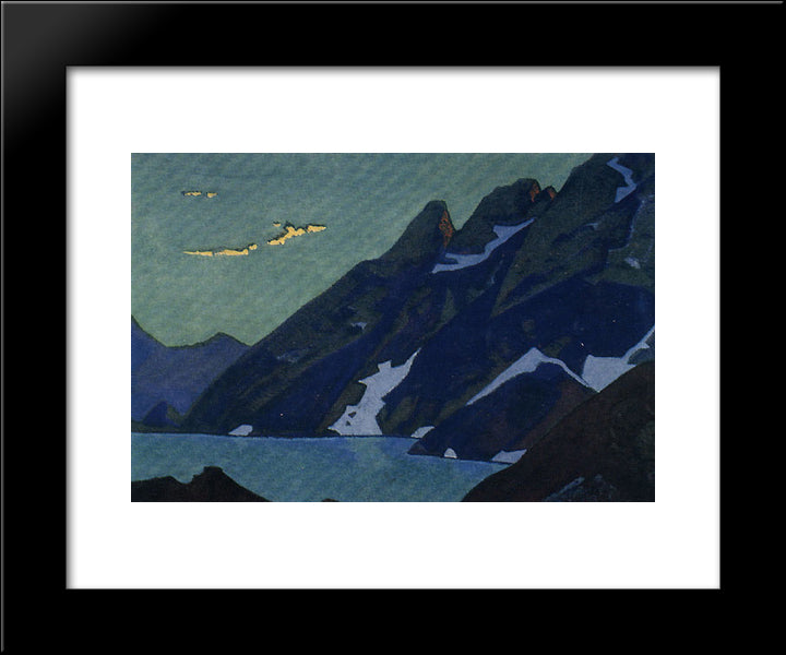 Nag Lake. Kashmir. 20x24 Black Modern Wood Framed Art Print Poster by Roerich, Nicholas