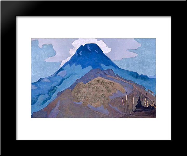 Namze 20x24 Black Modern Wood Framed Art Print Poster by Roerich, Nicholas