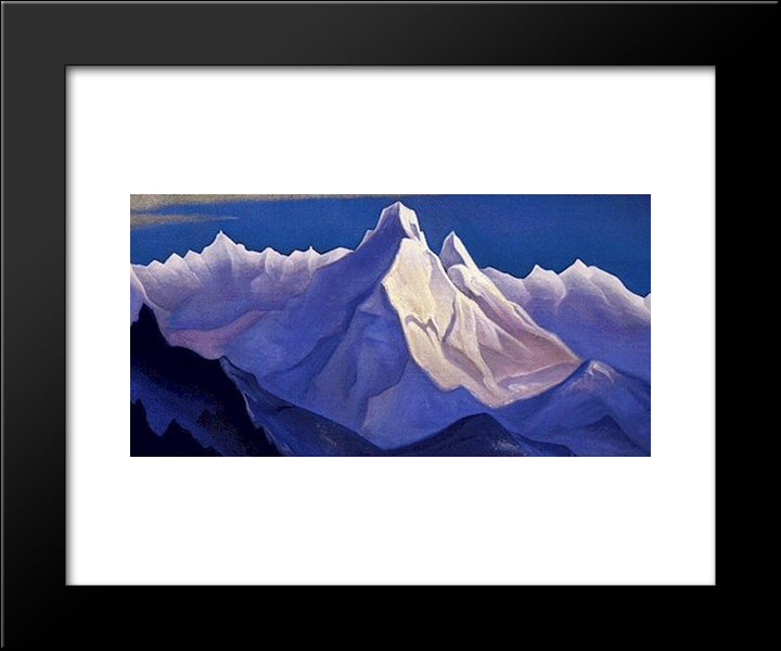 Nanda Devi 20x24 Black Modern Wood Framed Art Print Poster by Roerich, Nicholas
