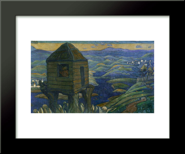 Nightingale The Robber 20x24 Black Modern Wood Framed Art Print Poster by Roerich, Nicholas