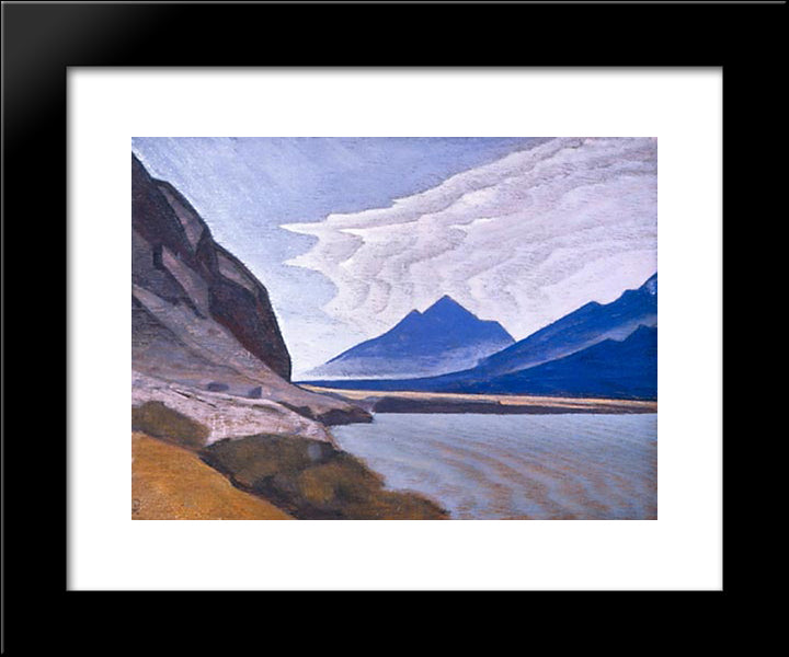 Nubra Valley 20x24 Black Modern Wood Framed Art Print Poster by Roerich, Nicholas