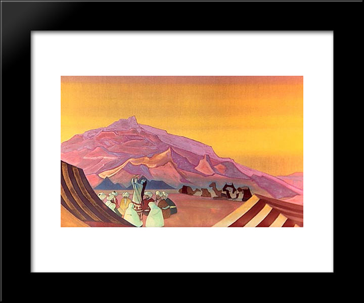 Oh, Future! 20x24 Black Modern Wood Framed Art Print Poster by Roerich, Nicholas