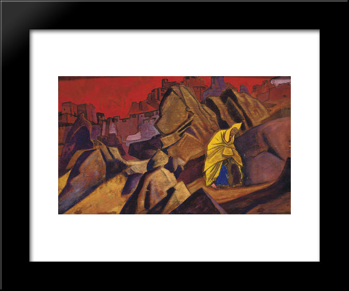 One Who Safeguards 20x24 Black Modern Wood Framed Art Print Poster by Roerich, Nicholas