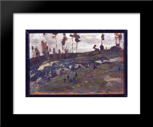 Ostrovenka Suburbs 20x24 Black Modern Wood Framed Art Print Poster by Roerich, Nicholas