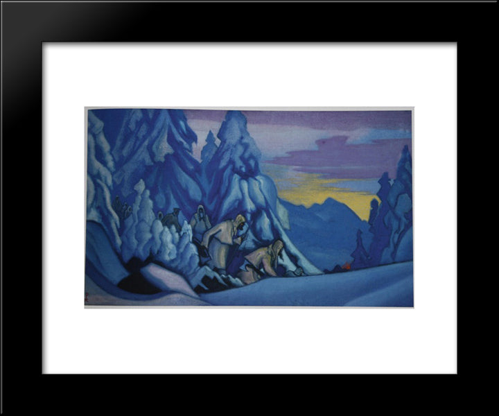 Partisans 20x24 Black Modern Wood Framed Art Print Poster by Roerich, Nicholas