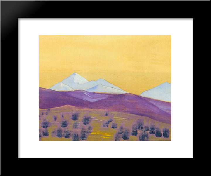 Pass Tangla 20x24 Black Modern Wood Framed Art Print Poster by Roerich, Nicholas