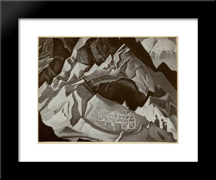 Path To Kailas 20x24 Black Modern Wood Framed Art Print Poster by Roerich, Nicholas