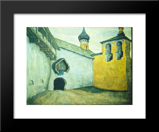 Pechora Monastery 20x24 Black Modern Wood Framed Art Print Poster by Roerich, Nicholas