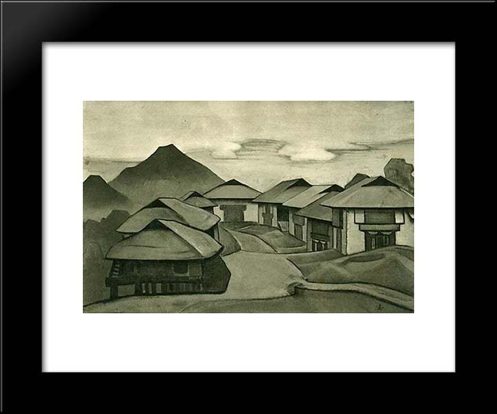 Pemaianze 20x24 Black Modern Wood Framed Art Print Poster by Roerich, Nicholas