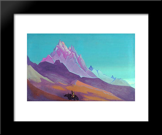 Pilgrim 20x24 Black Modern Wood Framed Art Print Poster by Roerich, Nicholas