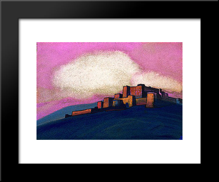 Pink Sky 20x24 Black Modern Wood Framed Art Print Poster by Roerich, Nicholas
