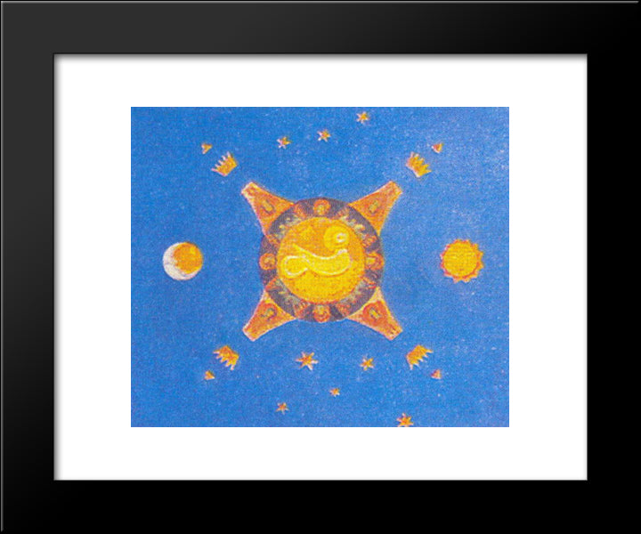 Plafond 20x24 Black Modern Wood Framed Art Print Poster by Roerich, Nicholas