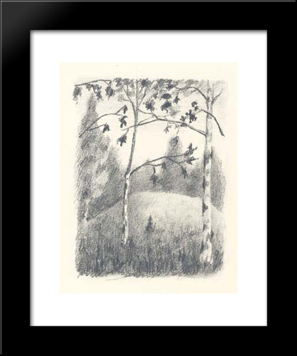Plitnaia Hill 20x24 Black Modern Wood Framed Art Print Poster by Roerich, Nicholas