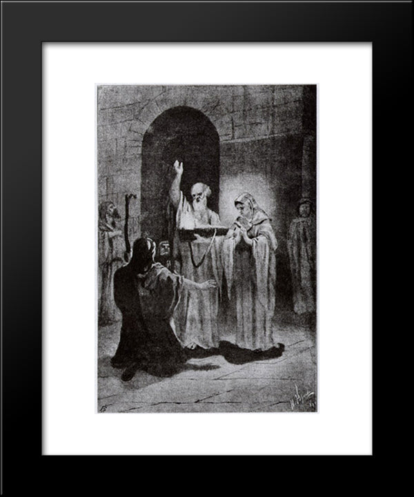 Presentation Of Jesus At The Temple 20x24 Black Modern Wood Framed Art Print Poster by Roerich, Nicholas