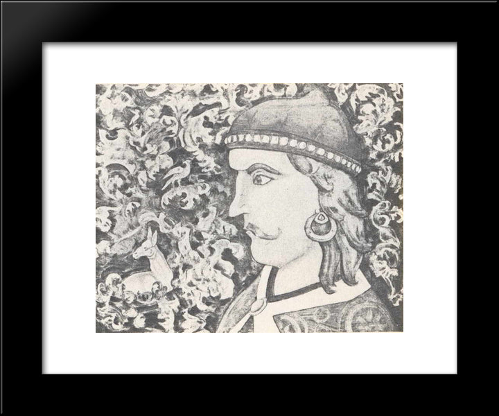 Prince (Knyaz) 20x24 Black Modern Wood Framed Art Print Poster by Roerich, Nicholas
