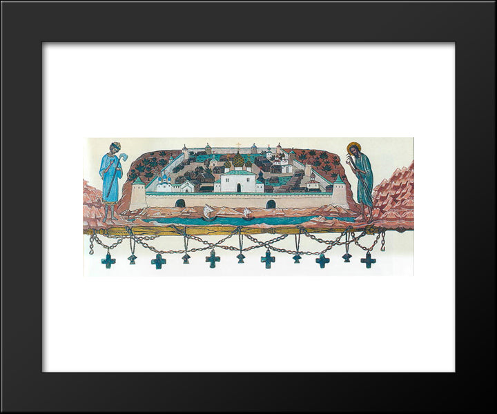 Procopius The Righteous 20x24 Black Modern Wood Framed Art Print Poster by Roerich, Nicholas