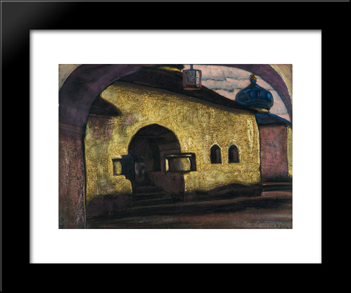 Pskov 20x24 Black Modern Wood Framed Art Print Poster by Roerich, Nicholas