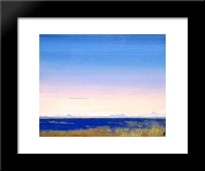 Qaidam 20x24 Black Modern Wood Framed Art Print Poster by Roerich, Nicholas