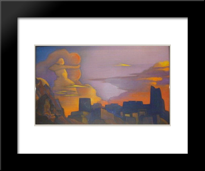 Ramayana 20x24 Black Modern Wood Framed Art Print Poster by Roerich, Nicholas