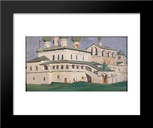 Resurrection Monastery In Uglich 20x24 Black Modern Wood Framed Art Print Poster by Roerich, Nicholas