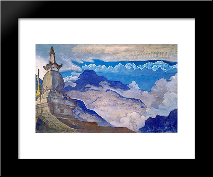 Rinchenpong 20x24 Black Modern Wood Framed Art Print Poster by Roerich, Nicholas