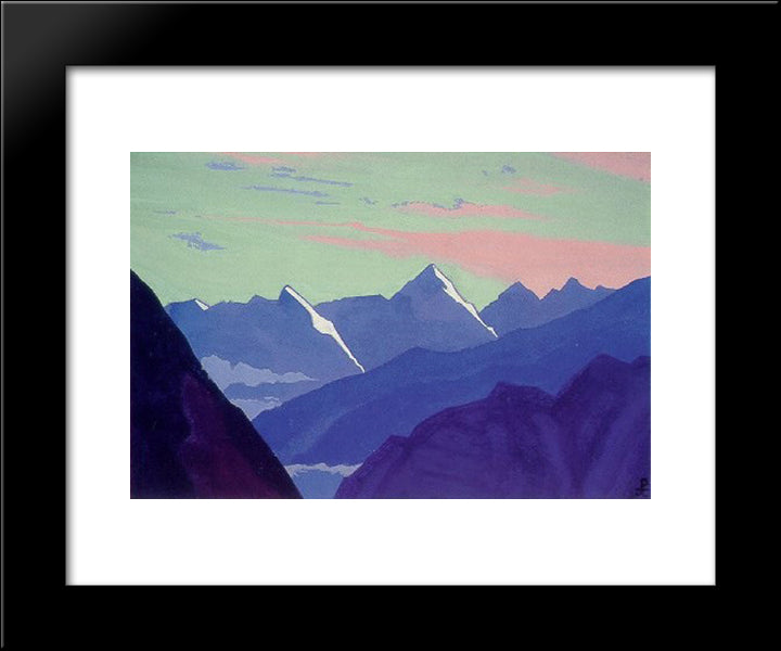 Rohtang Pass 20x24 Black Modern Wood Framed Art Print Poster by Roerich, Nicholas