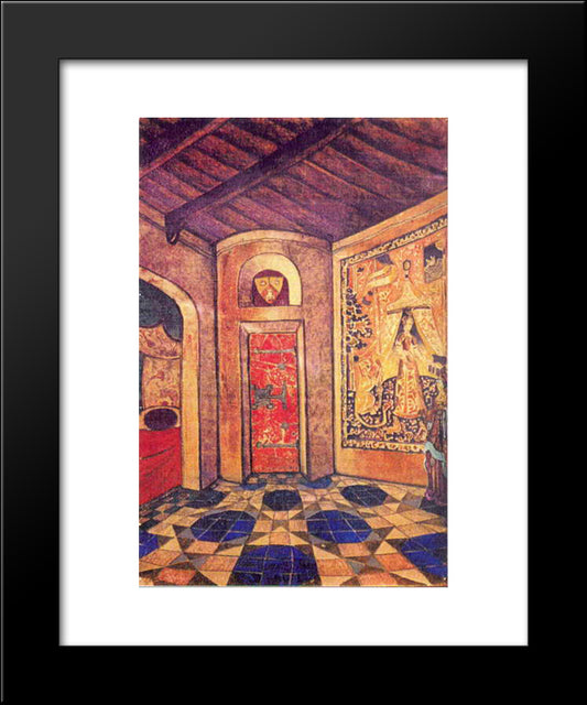 Room Of Queen Anna 20x24 Black Modern Wood Framed Art Print Poster by Roerich, Nicholas