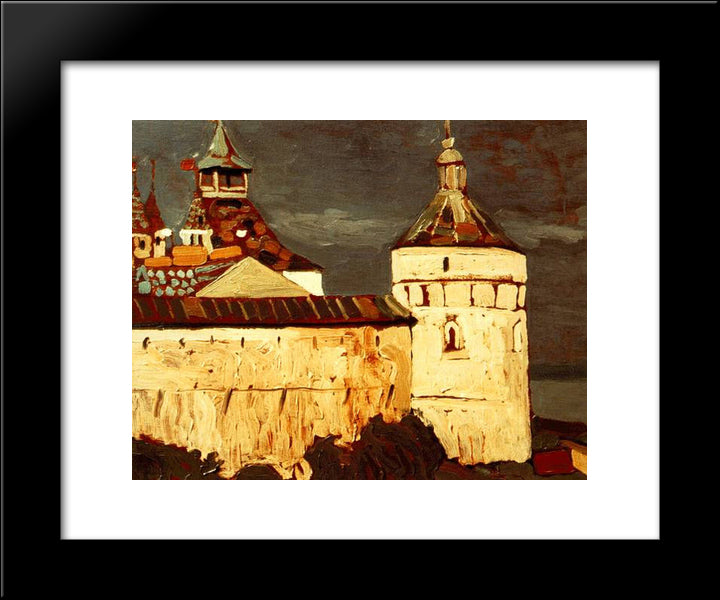 Rostov Veliky. Attics Of Princely Houses. 20x24 Black Modern Wood Framed Art Print Poster by Roerich, Nicholas