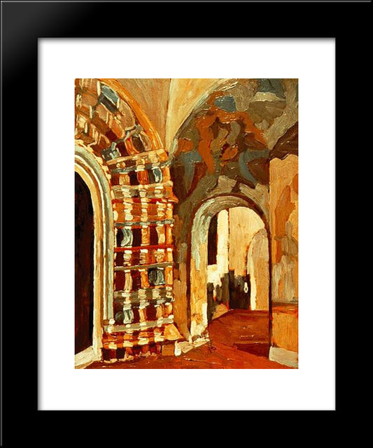 Rostov Veliky. Interior Of Church. 20x24 Black Modern Wood Framed Art Print Poster by Roerich, Nicholas