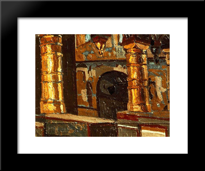 Rostov Veliky. Interior Of Church Of Savior. 20x24 Black Modern Wood Framed Art Print Poster by Roerich, Nicholas